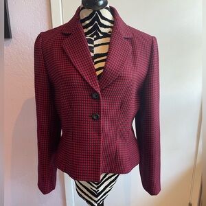 Tahari Arthur S. Levine Red and Black Women's Blazer